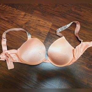 Victoria's Secret Peach Rhinestone Bra